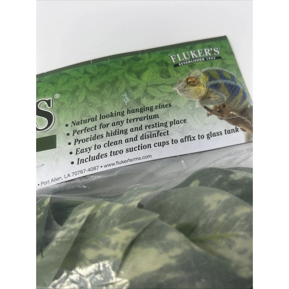 NEW Fluker's Repta‑Vines Pothos 6 ft Artificial Hanging Terrarium Plant Reptiles